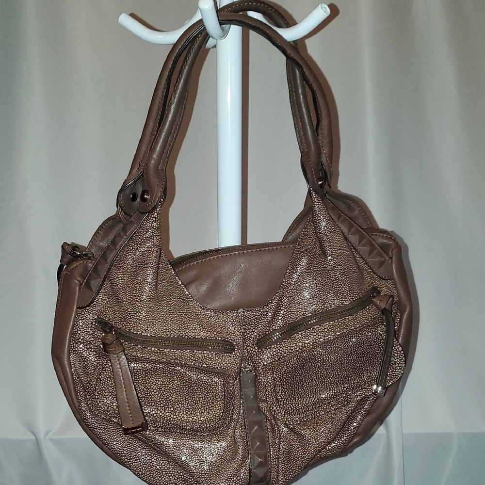 B. Makowsky Brown Leather Women's Handbag